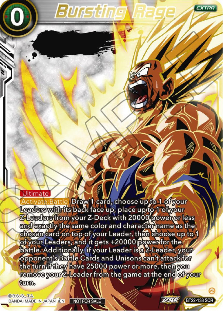 rare rage cards Bursting Rage (Serial Numbered) (BT22-138) [Tournament Promotion Cards