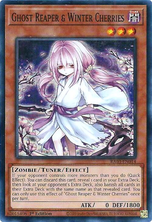 yugioh card reaper Ghost Reaper & Winter Cherries (Alternate Art) [RA03-EN014] Super Rare