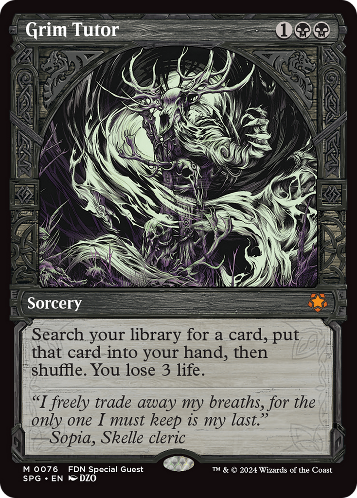 mtg cheap tutor cards Grim Tutor (Showcase) [Foundations Special Guests]