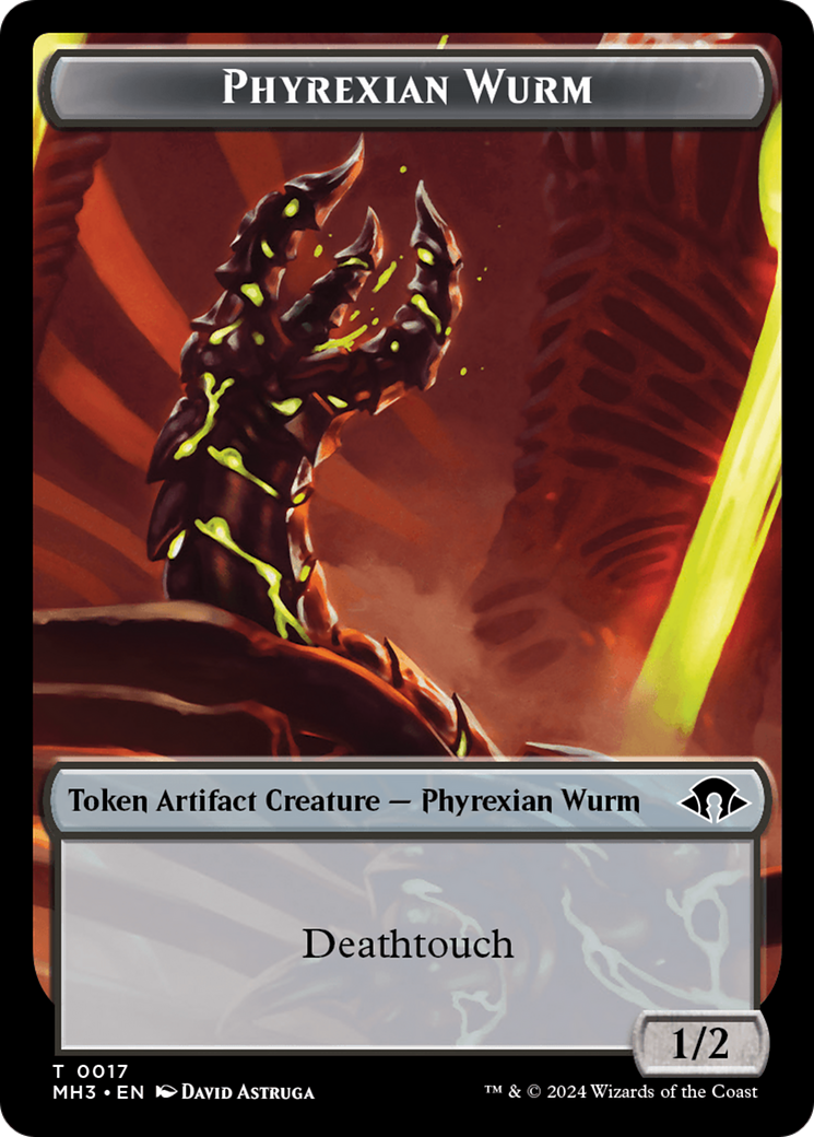 Phyrexian Wurm (0017) // Energy Reserve Double-Sided Token [Modern Horizons 3 Tokens]