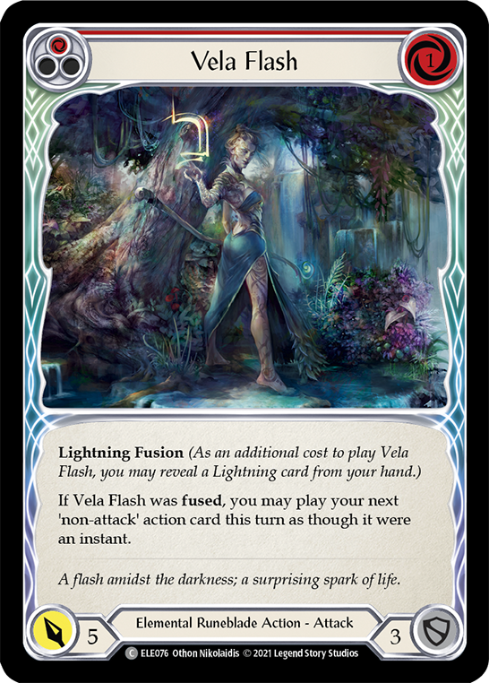 Vela Flash (Red) [ELE076] (Tales of Aria)  1st Edition Normal