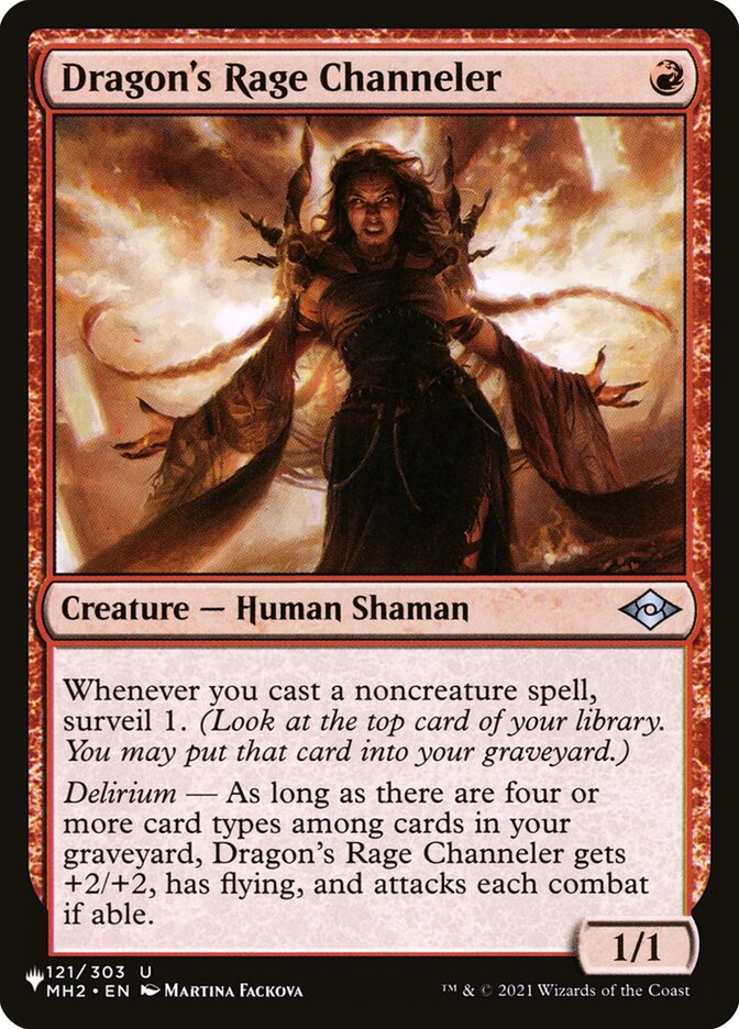 doctor who card list mtg Dragon's Rage Channeler [The List]