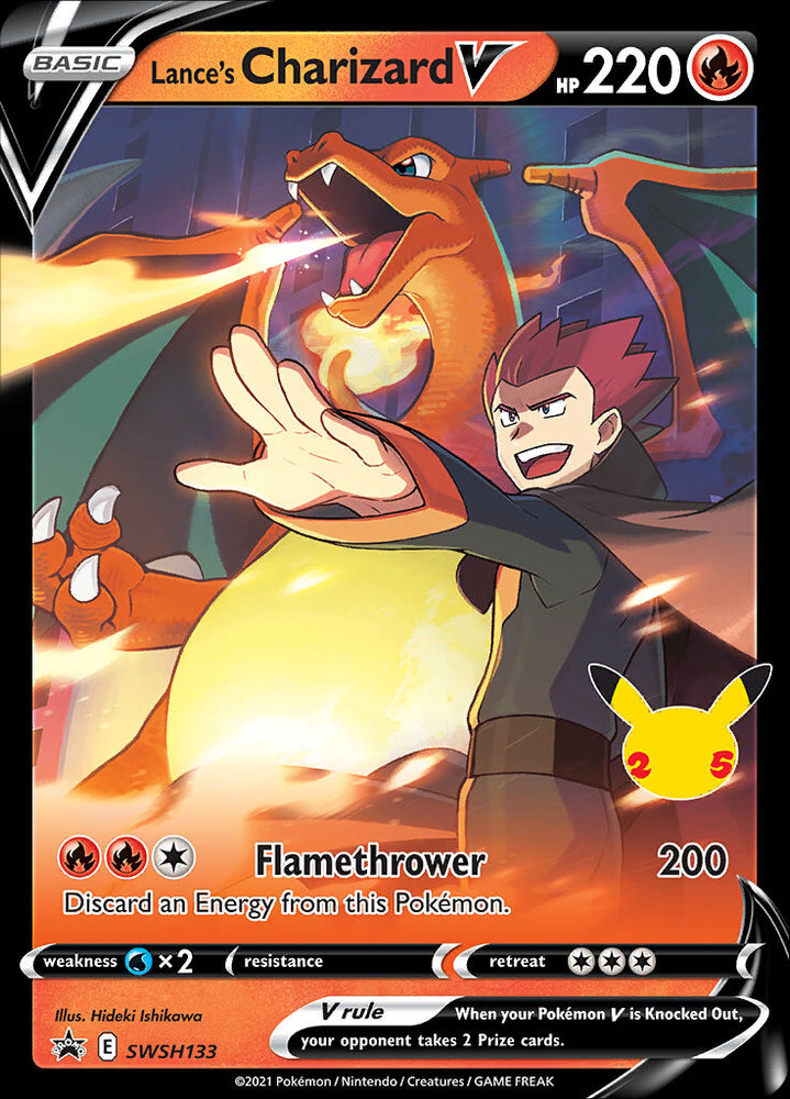 Lance's Charizard V (SWSH133) (Celebrations) [Sword & Shield: Black Star Promos]