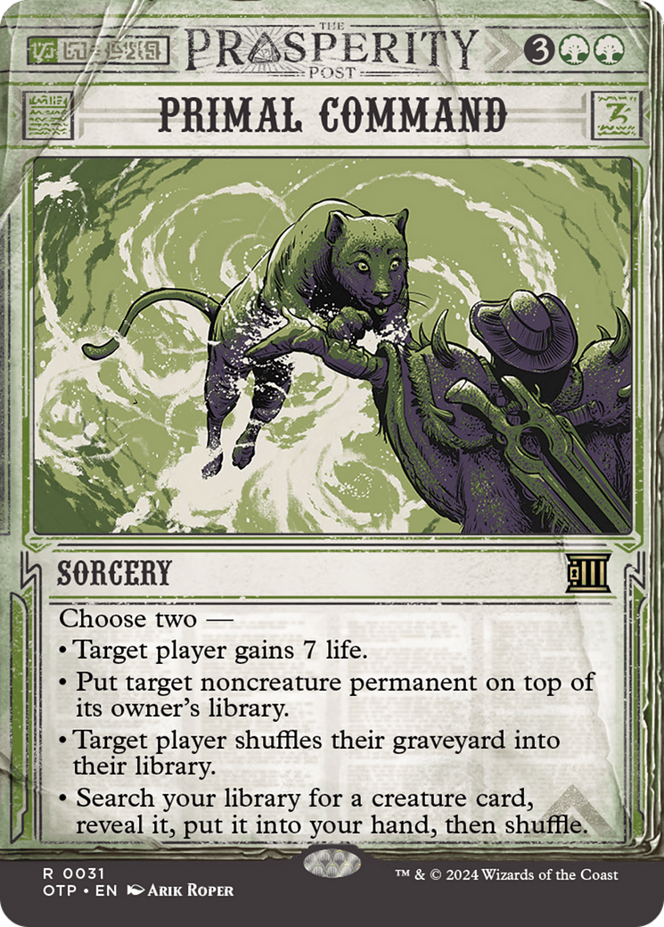 command cards mtg Primal Command [Outlaws of Thunder Junction: Breaking News]