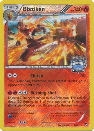 Blaziken (14/111) (National Championship Promo) [XY: Furious Fists]