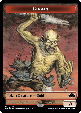 Goblin // Construct Double-Sided Token [Dominaria Remastered Tokens]