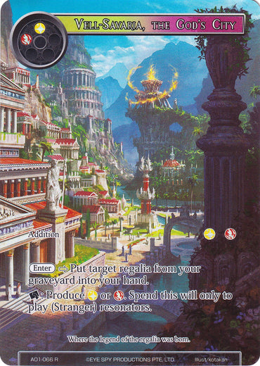 Vell-Savaria, the God's City (Full Art) (AO1-066) [Alice Origin]