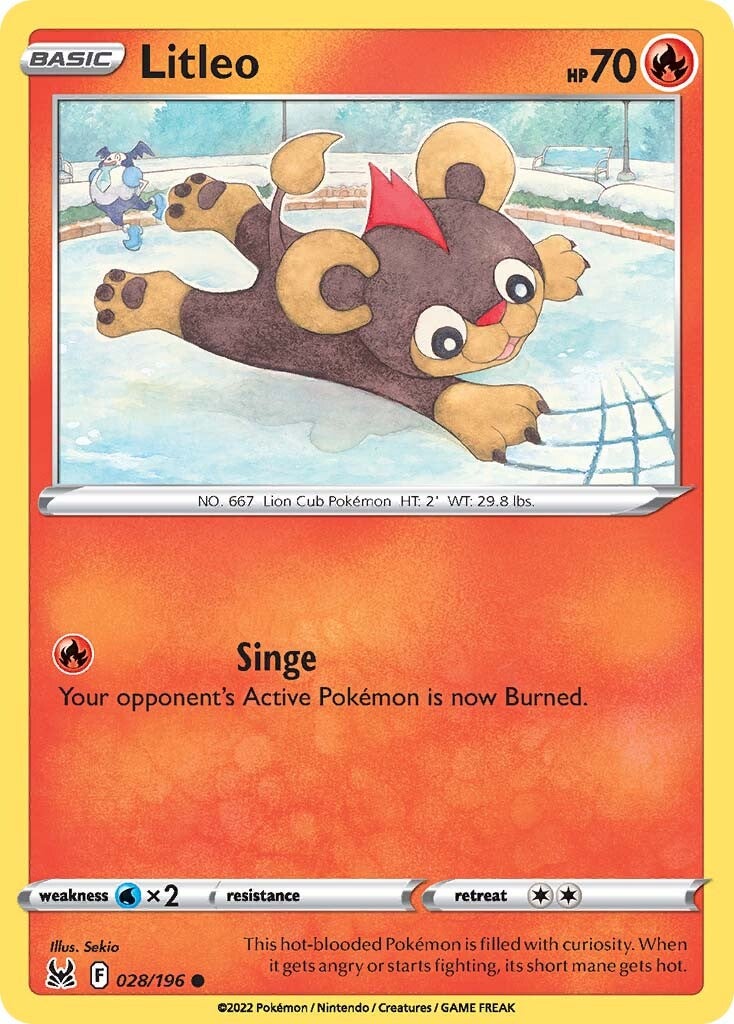 litleo pokemon card value Litleo (028/196) [Sword & Shield: Lost Origin]