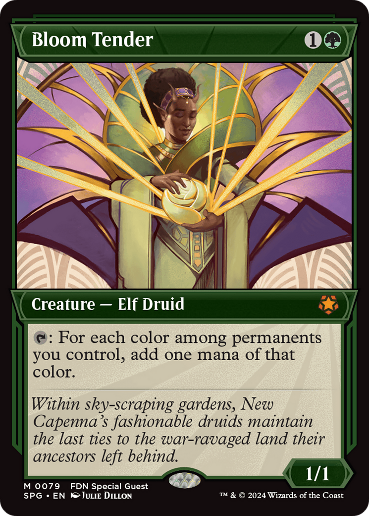 mtg foundations elf cards Bloom Tender (Showcase) [Foundations Special Guests]