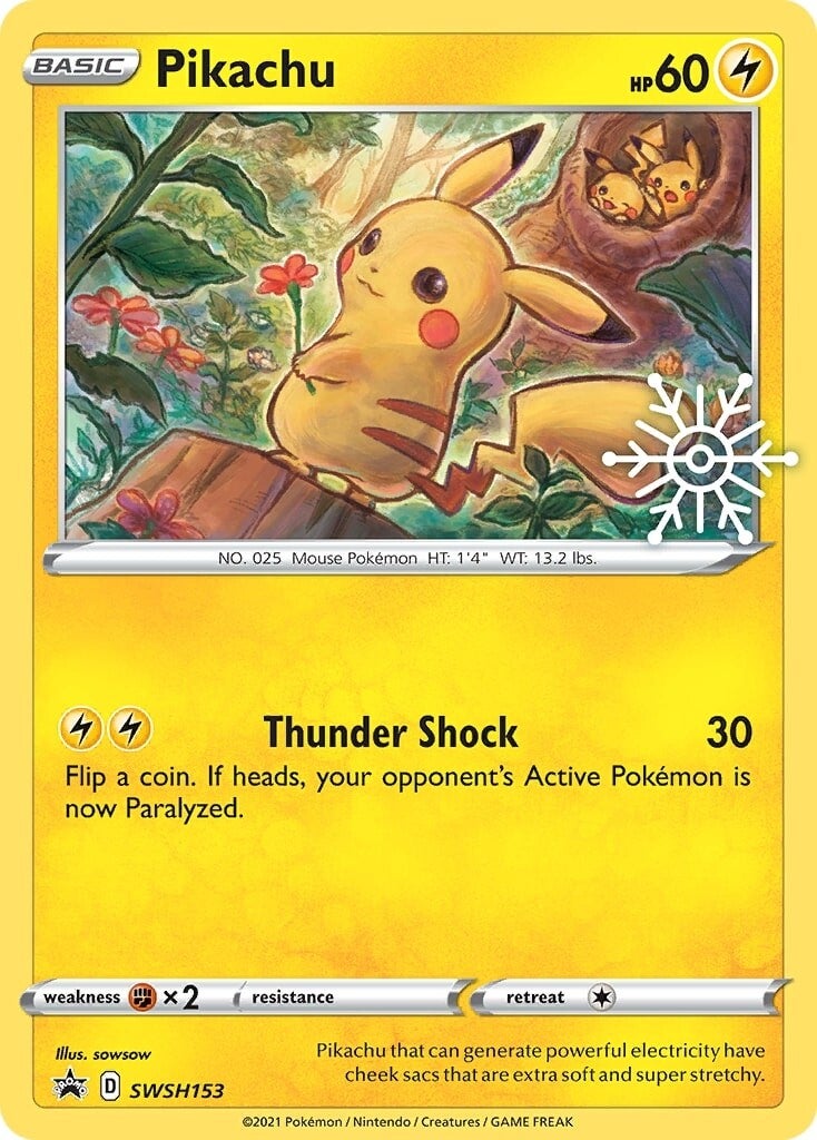 Pikachu (SWSH153) (Holiday Calendar) [Sword & Shield: Black Star Promos]