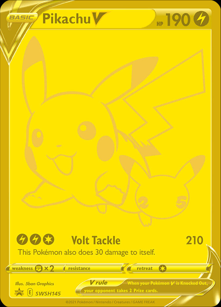 Pikachu V (SWSH145) (Celebrations) [Sword & Shield: Black Star Promos]