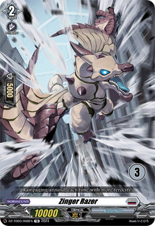 Zinger Razer (3) (DZ-TD03/008EN) [Start Up Trial Deck: Brandt Gate]