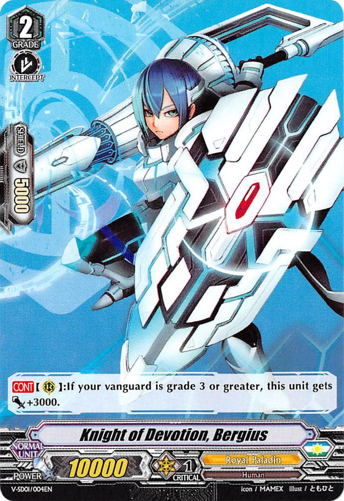 Knight of Devotion, Bergius (V-SD01/004EN) [2018 Free Experience Deck "Royal Paladin"]