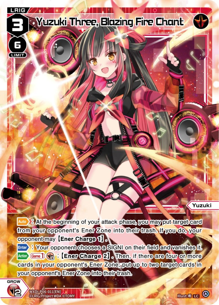 Yuzuki Three, Blazing Fire Chant (WXDi-P06-011[EN]) [Welcome Back Diva: selector]