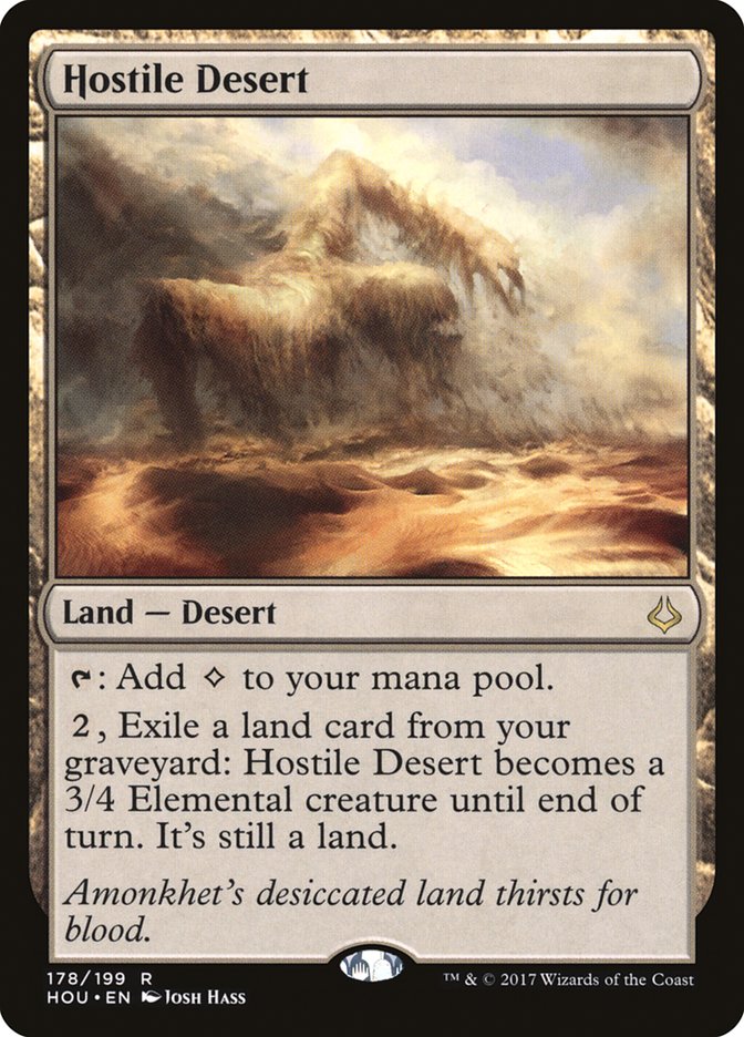 desert card mtg Hostile [Hour of Devastation] Value Add-On:Design 1 tcg draw cards equal to Wizard Cycling Toolbox (Card