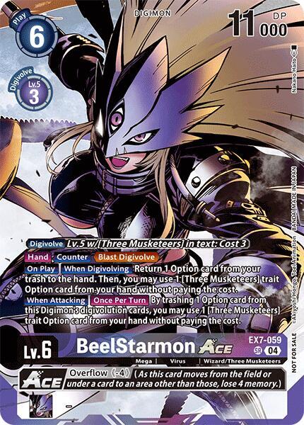 digimon card game beelstarmon - BT-25: Dual Revolution - - (UR) Wizard/Three Musketeers Digimon Card Beelstarmon SR ST14-09
