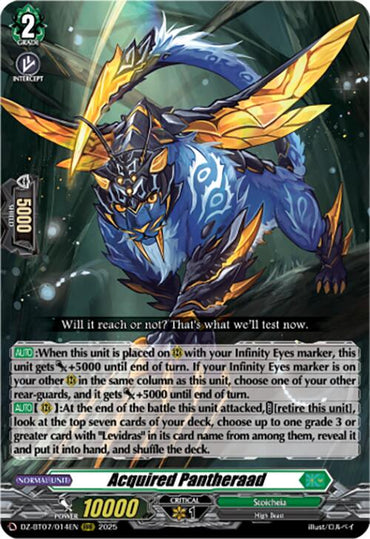 Acquired Pantheraad (DZ-BT07/014EN) [Moon Fangs & Cerulean Blaze]
