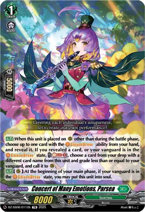 Concert of Many Emotions, Parsea (DZ-SS06/011EN) [Master Deckset -Urara Haneyama-]