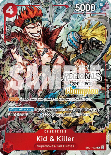 Kid & Killer (Offline Regional Champion Card Set 2025 Vol.2) [One Piece Promotion Cards]