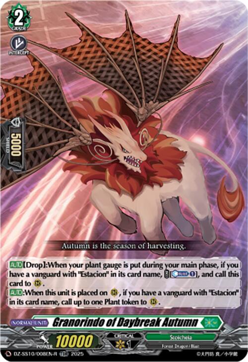 Granorindo of Daybreak Autumn (TDR) (DZ-SS10/008EN-R) [Shiki Otei Start Deck]