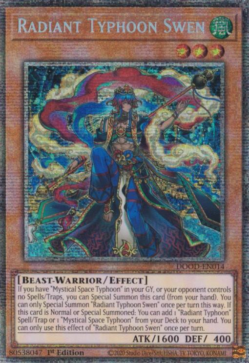 Radiant Typhoon Swen (Starlight Rare) [DOOD-EN014] Starlight Rare