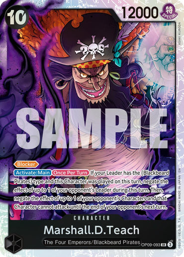 Marshall.D.Teach (OP09-093) (Reprint) [Premium Booster -The Best- Vol. 2]