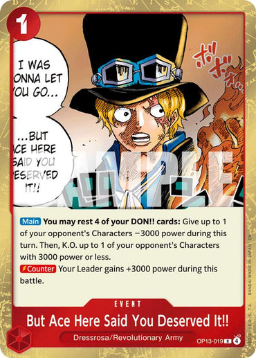 But Ace Here Said You Deserved It!! [Carrying On His Will]