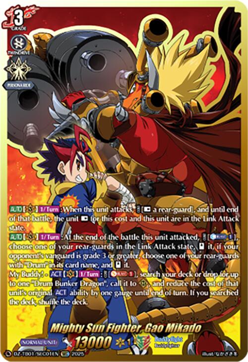 Mighty Sun Fighter, Gao Mikado (DZ-TB01/SEC01EN) (DZ-TB01/SEC01EN) [Future Card Buddyfight]