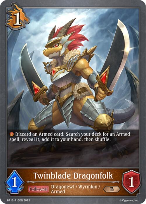 Twinblade Dragonfolk - P16 (Foil) (BP13-P16EN) [Dominion of Darkness]