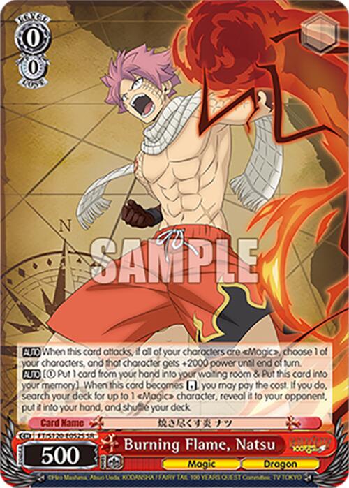 Burning Flame, Natsu (FT/S120-E052S SR) [FAIRY TAIL 100 YEARS QUEST]