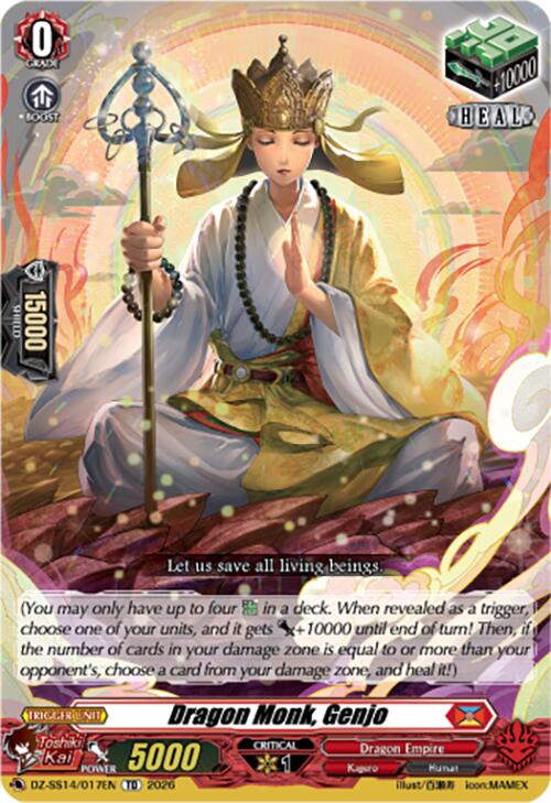 Dragon Monk, Genjo (DZ-SS14/017EN) [Dragonic Overlord Start Deck]
