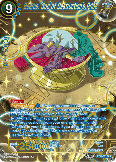 Beerus, God of Destruction's Pride (SPR) (BT31-033) [Impact Beyond Dimensions]