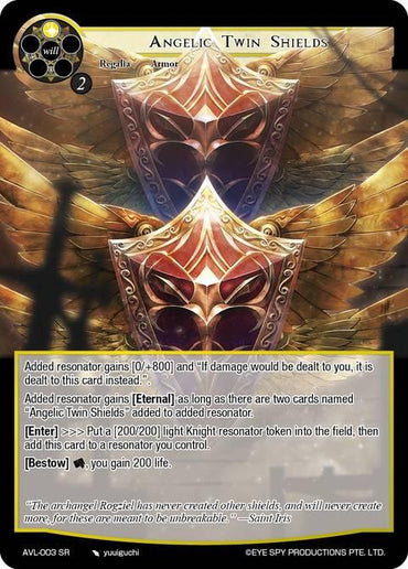 Angelic Twin Shields (AVL-003 SR) [Attack on Velmardia]