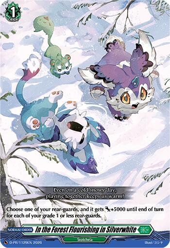In the Forest Flourishing in Silverwhite (D-PR/1129EN) [D Promo Cards]