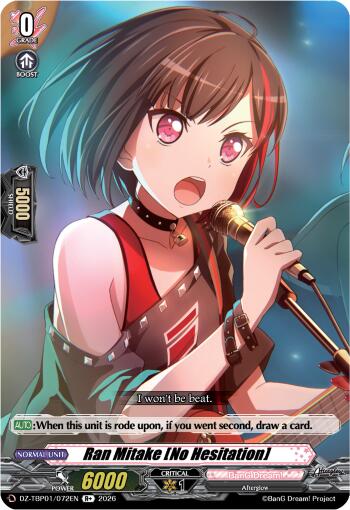 Ran Mitake [No Hesitation] (DZ-TBP01/072EN) [BanG Dream! Girls Band Party!]