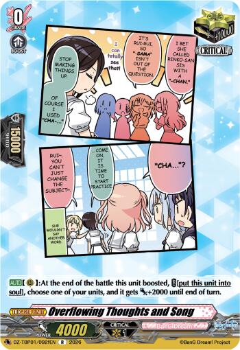 Overflowing Thoughts and Song (F) (DZ-TBP01/092fEN) [BanG Dream! Girls Band Party!]