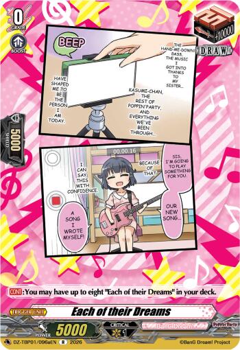 Each of their Dreams (A) (DZ-TBP01/096aEN) [BanG Dream! Girls Band Party!]