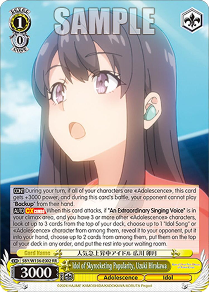 Idol of Skyrocketing Popularity, Uzuki Hirokawa (SBY/W136-E002) [Rascal Does Not Dream of Santa Claus]