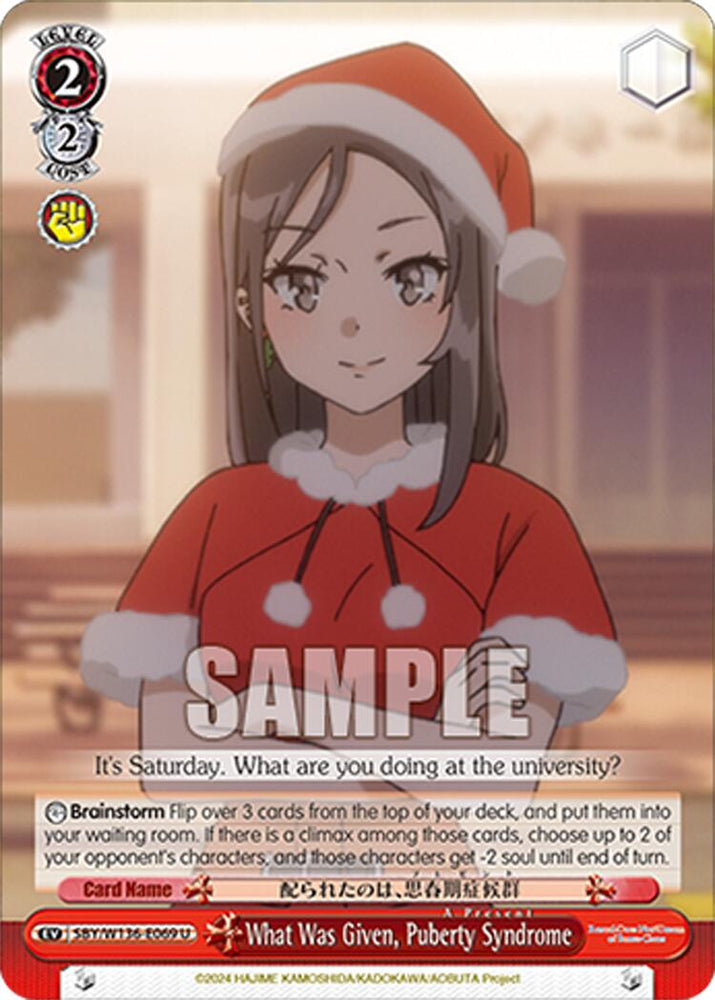 What Was Given, Puberty Syndrome (SBY/W136-E069) [Rascal Does Not Dream of Santa Claus]