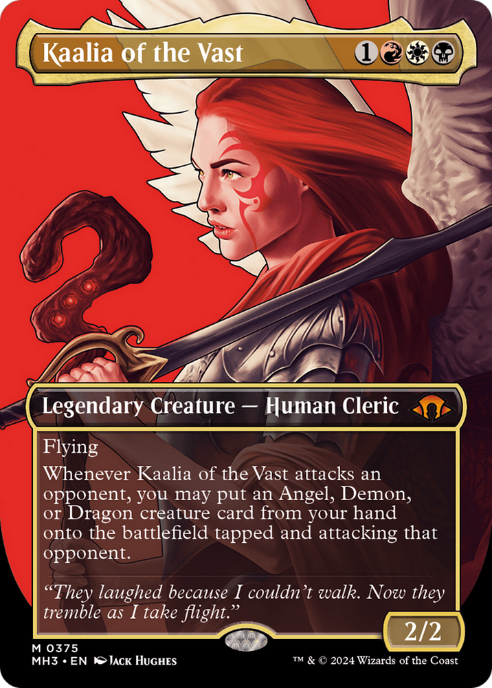 borderless cards mtg Kaalia of the Vast (Borderless) (0375) [Modern Horizons 3]