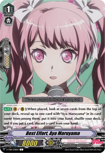 Best Effort, Aya Maruyama (V-TB01/038EN) [BanG Dream! FILM LIVE]