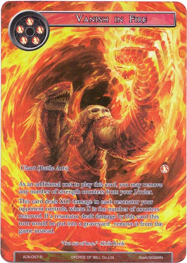 Vanish in Fire (Full Art) (ACN-057) [Ancient Nights]