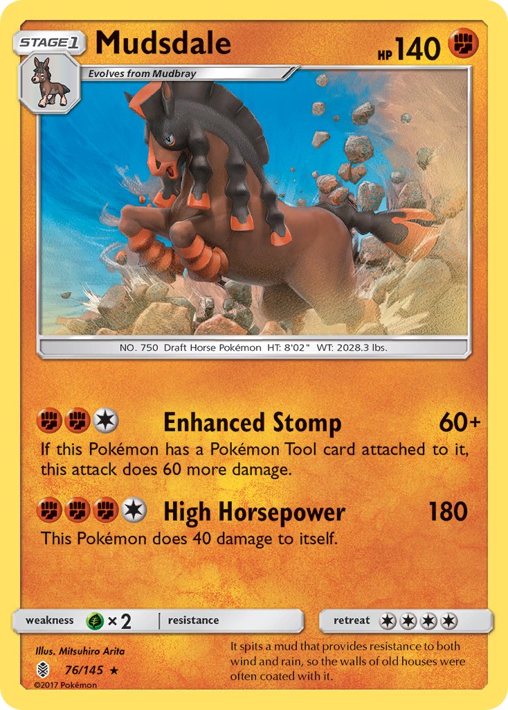 Mudsdale (76/145) (Prerelease Kit Exclusive) (Theme Deck Exclusive) [Sun & Moon: Guardians Rising]