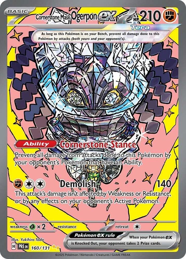 Cornerstone Mask Ogerpon ex (160/131) [Scarlet & Violet: Prismatic Evolutions]