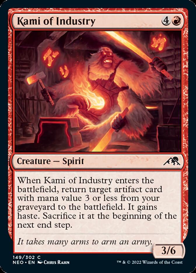 mtg kamigawa cards Kami of Industry [Kamigawa: Neon Dynasty]