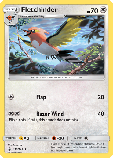 Fletchinder (110/145) [Sun & Moon: Guardians Rising]