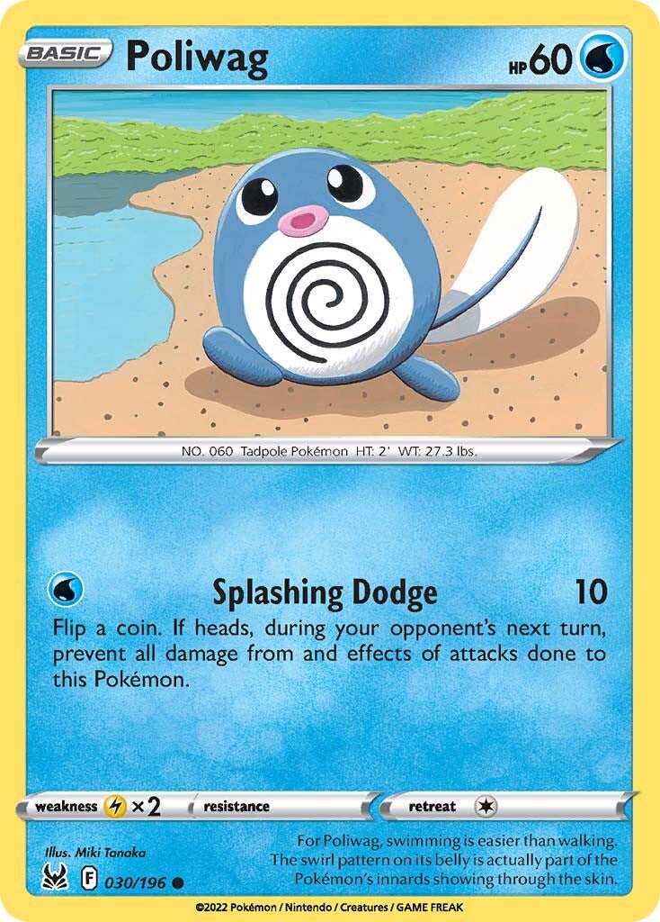 pokemon cards poliwag card Poliwag 114/146 Legends Awakened Mint / near mint condition trading card Poliwag UPC 86 - TCG