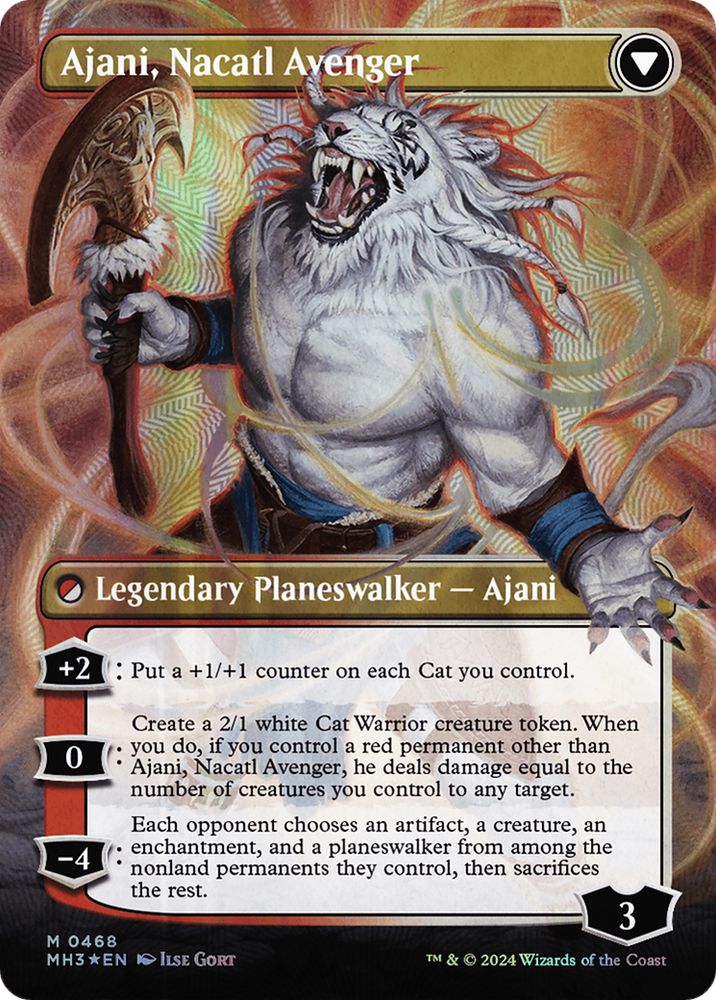 Ajani, Nacatl Pariah // Ajani, Nacatl Avenger (Borderless) (Textured F