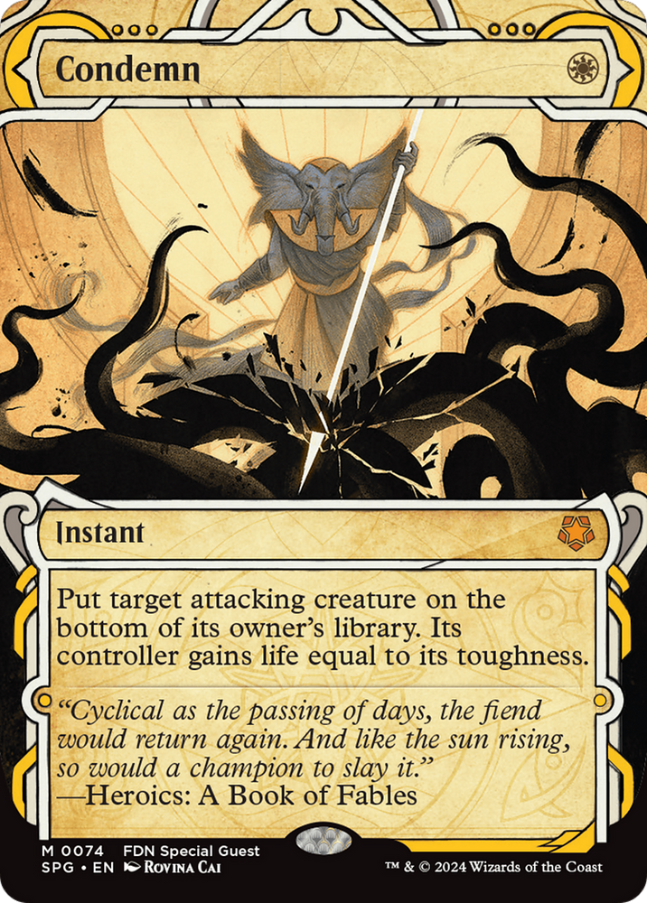 tcg card shop simulator mods mtg Condemn (Showcase) [Foundations Special Guests]
