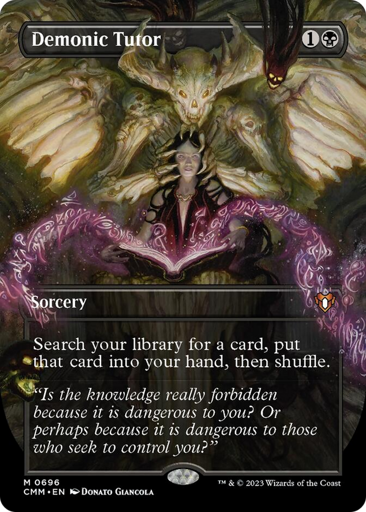 mtg tutor card Diabolic (Magic 2012 (M12)) Search your library for an artifact or enchantment card Mystical Tutor Altered Full Art